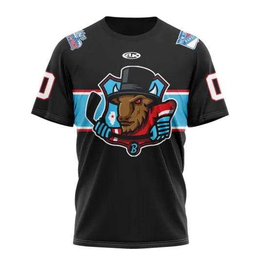 Bloomington Bisons Personalized 2025-26 Black Design 3D Hockey