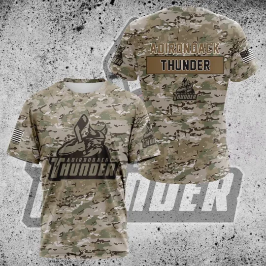 Discover Premium Adirondack Thunders Camo Design 3D Sport Hockey For Father Day For Men