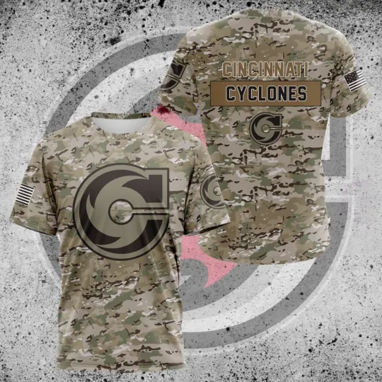 Discover Premium Cincinnati Cycloness Camo Design 3D Sport Hockey For Father Day For Men