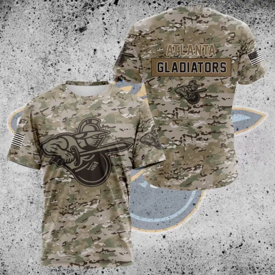 Premium Atlanta Gladiatorss Camo Design 3D Sport Hockey For Father Day For Men