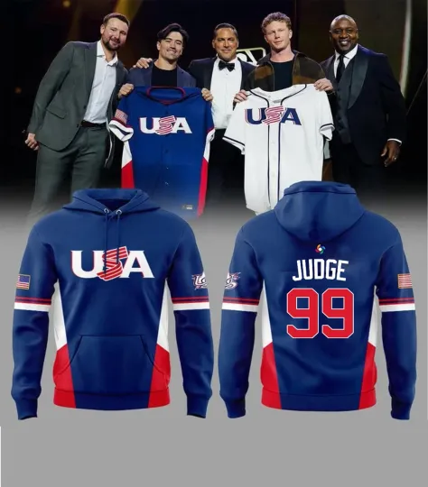 Discover Aaron Judge #99 2026 World Baseball Classic USA Team All-over Print Hoodie