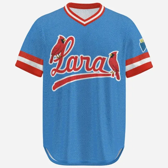 Cardenales de Lara Vintage Blue Baseball Shirt