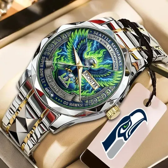 Discover Seahawks LX Champions Alloy Luxury Quartz Watch