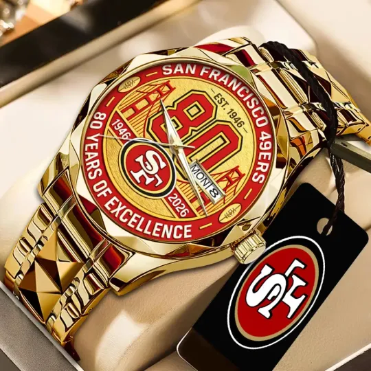 Discover 49ers 80th Anniversary 2026 Alloy Luxury Quartz Watch
