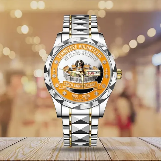 Volunteers Football 135th Anniversary Stainless Steel Men's Quartz Watch