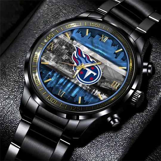 Discover Tennessee Football Team Titanss Black Fashion Watch Gifts For Sport Fans
