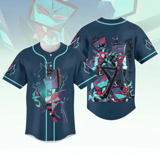 Vox Hazbin Hotel Baseball Jersey, Angel Dust Adult Baseball Jersey Shirt
