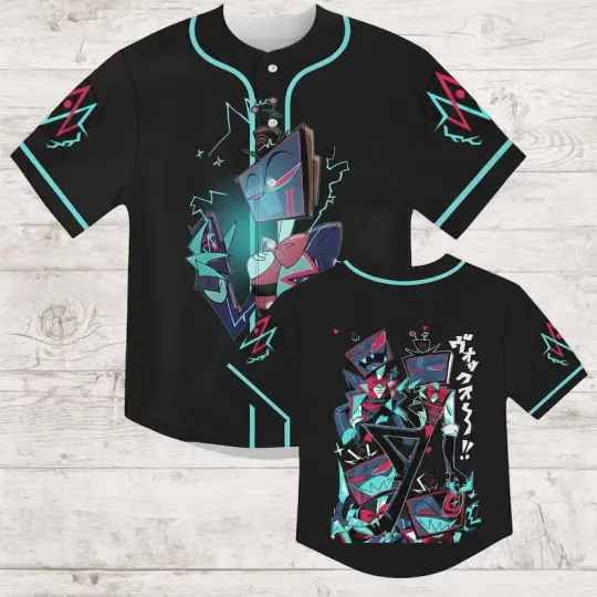Vox Hazbin Baseball Jersey, Hazbin Hotel Adult Baseball Jersey Shirt