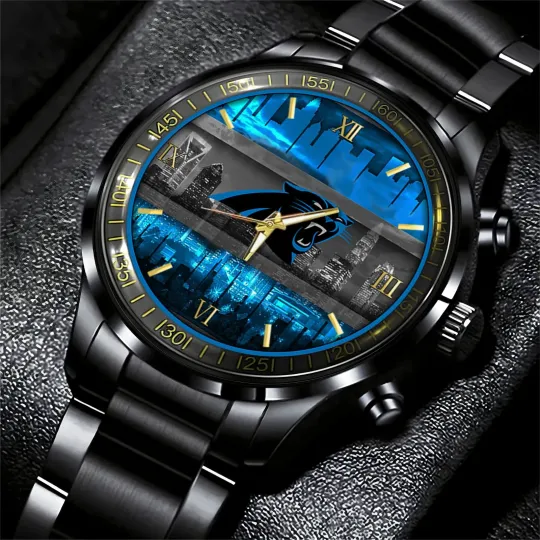 Discover Carolina Football Team Pantherss Black Fashion Watch Gifts For Sport Fans