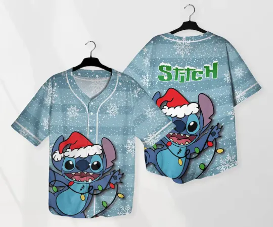 Discover Stitch Baseball Jersey Christmas Shirt Stitch Adult Baseball Jersey Shirt