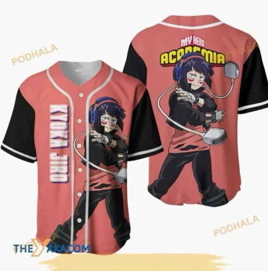Discover Kyoka Jiro Hero Anime Anime Custom Adult Baseball Jersey Shirt