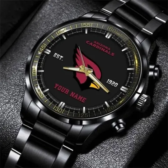 Discover Arizonna Football Team Cardinalss Black Fashion Watch Gifts For Sport Fans
