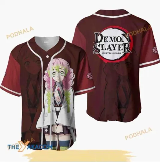 Discover Mitsuri Kanroji Kimetsu Anime Adult Baseball Jersey Shirt