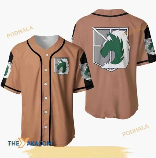 Discover Police Brigade AO Titan Anime Adult Baseball Jersey Shirt