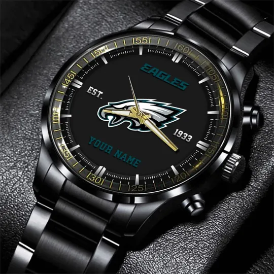 Discover Philadelphia Football Team Eagless Black Fashion Watch Gifts For Sport Fans
