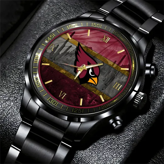 Discover Arizonna Football Team Cardinalss Black Fashion Watch Gifts For Sport Fans