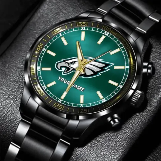 Discover Philadelphia Football Team Eagless Black Fashion Watch Gifts For Sport Fans