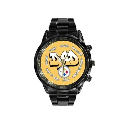 Discover Pittsburgh Football Team Steelerss Limited Edition Black Stainless Steel Watch F