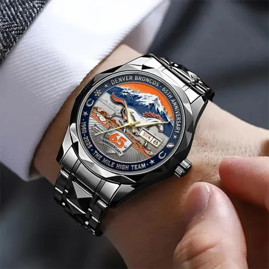 Discover Broncos 65th Anniversary Alloy Luxury Quartz Watch