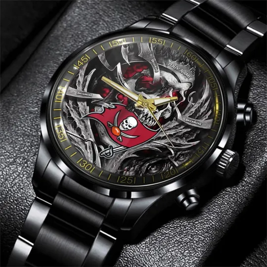 Discover Tampa Bay Football Team Buccaneerss Black Fashion Watch Gifts For Sport Fans AZW