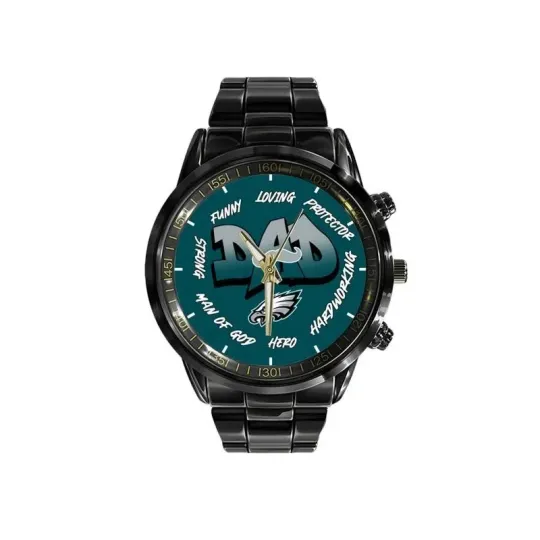 Discover Philadelphia Football Team Eagless Limited Edition Black Stainless Steel Watch F