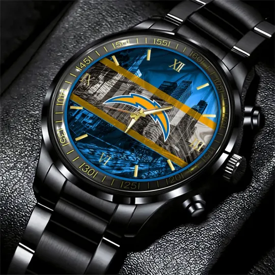 Discover Los Angeles Football Team Chargerss Black Fashion Watch Gifts For Sport Fans AZW
