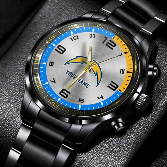 Discover Los Angeles Football Team Chargerss Black Fashion Watch Gifts For Sport Fans AZW