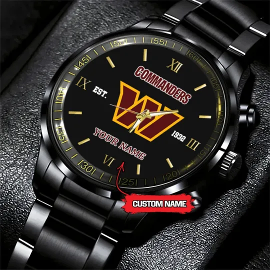 Discover Washington Football Team Commanderss Black Fashion Watch Gifts For Sport Fans AZ