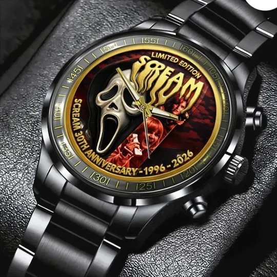 Discover Scream 30th Anniversary Black Stainless Steel Watch