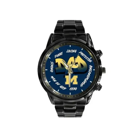 Discover Michigan Football Team Wolveriness Limited Edition Black Stainless Steel Watch F
