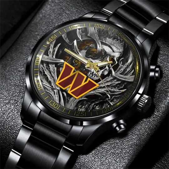 Discover Washington Football Team Commanderss Black Fashion Watch Gifts For Sport Fans AZ
