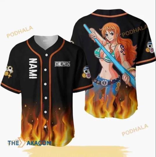 Discover Nami Anime 3D Baseball Jersey Shirt