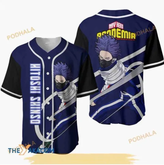 Discover Hitoshi Shinso Hero Anime Anime 3D Baseball Jersey Shirt