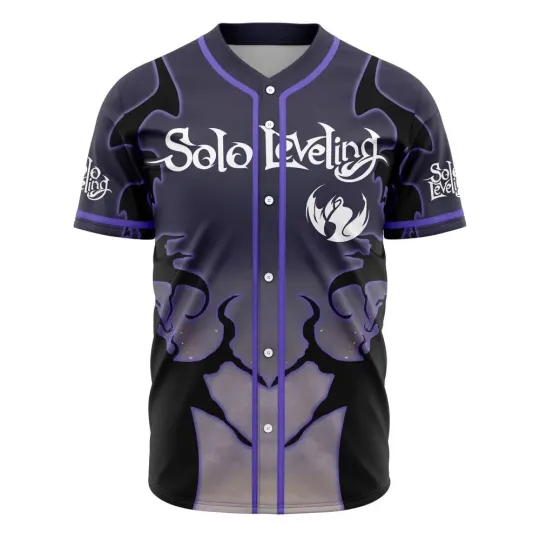 The Shadow Monarch Solo Leveling Baseball Jersey Full Size