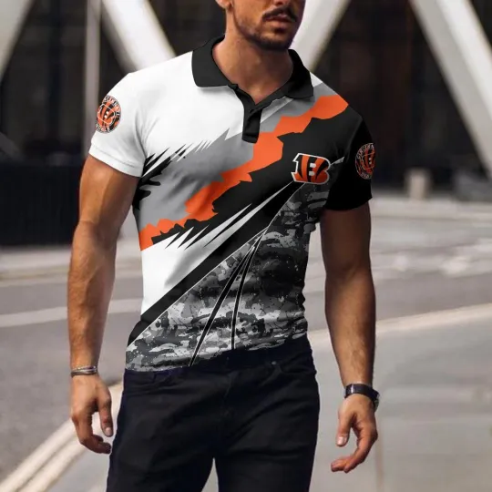 Discover Cincinnati Football Team Bengalss Polo T-shirt BGPLS135, Unisex Adults, S-5XL