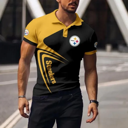 Pittsburgh Football Team Steelerss Polo T-shirt 042 Unisex Adult, Size S-5XL
