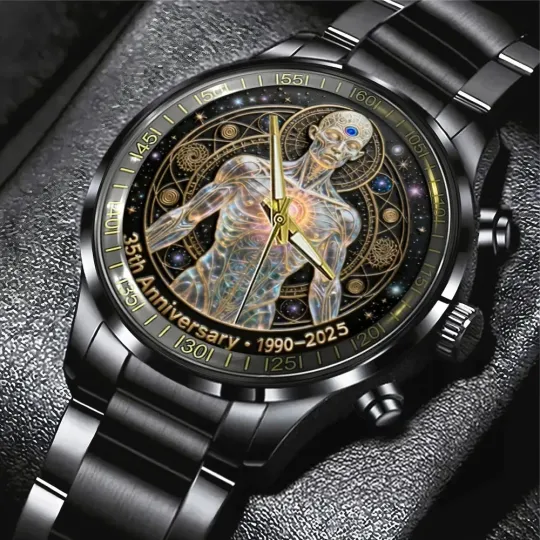 Discover 35th Anniversary Black Stainless Steel Watch for Jewelry and Accessories