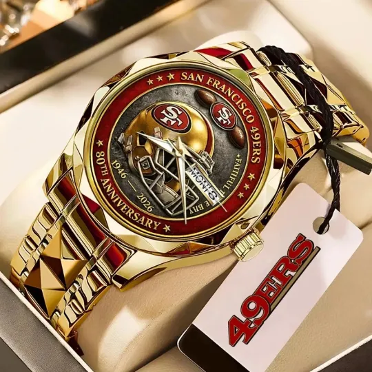 Discover 49ers 80th Anniversary Alloy Luxury Quartz Watch