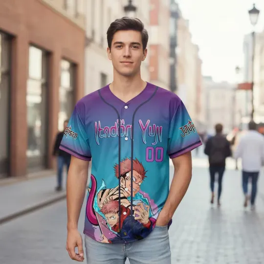 Discover Personalized Japanese Manga Itayu Baseball Jersey, Anime Lover Shirt