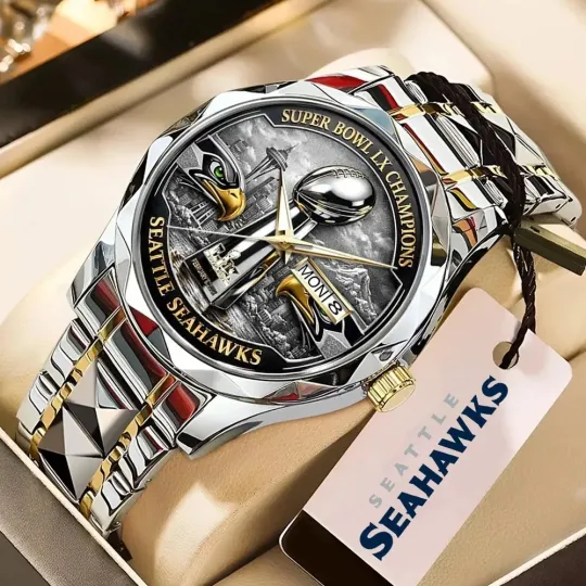 Discover Seahawks LX Champions Alloy Luxury Quartz Watch
