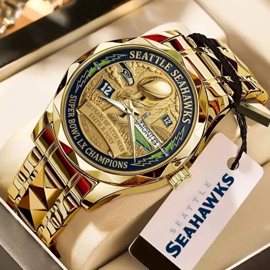 Discover Seahawks LX Champions Alloy Luxury Quartz Watch