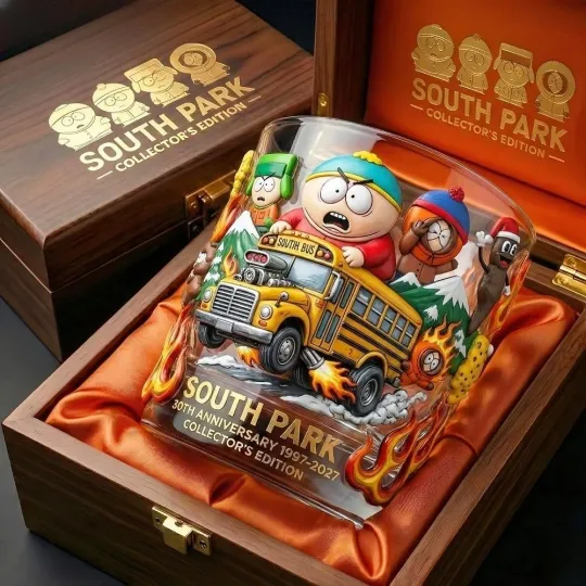[No box] South Park 30Th Anniversary Limited Edition Collectors Printed Whiskey Glass