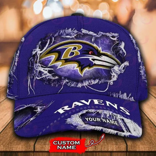 Discover Custom Name Baltimore Football Team Ravenss Cap For Fans