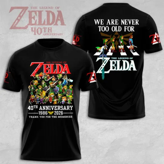 Discover The Legend of Zelda 40th Anniversary 3D Apparel