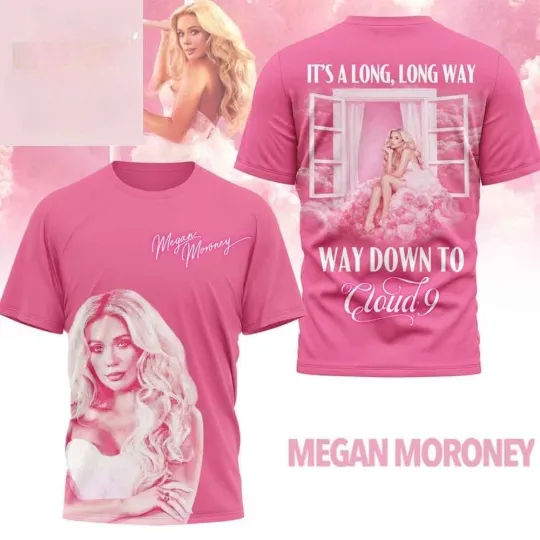 Discover Megan Moroney Cloud 9 Pink 3D T-Shirt