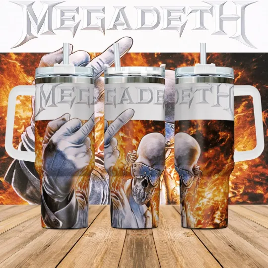 Megadeth 17th & Final Studio Album Tumbler 40oz with Handle for Fans
