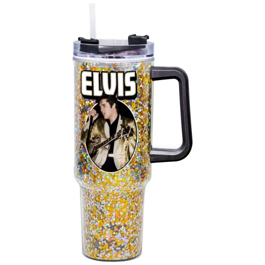 Discover Elvis Travel Mug Set 40oz with Handle, Drinking Gift