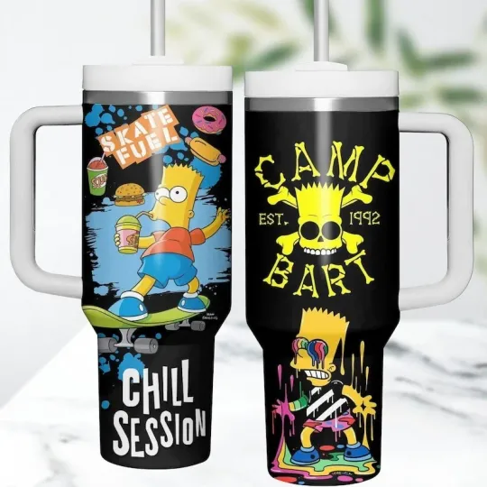 New The Simpsons Tumbler 40Oz, Homer Simpson Tumbler Gift For Fans