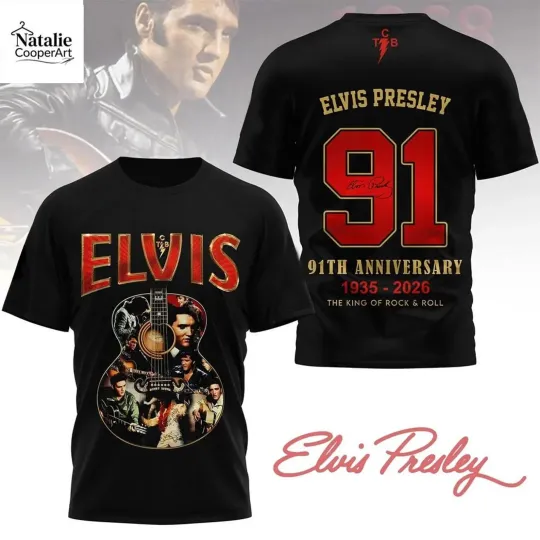 Discover Elvis Presley 91st Anniversary 2026, King of Rock and Roll Inspired T-Shirt