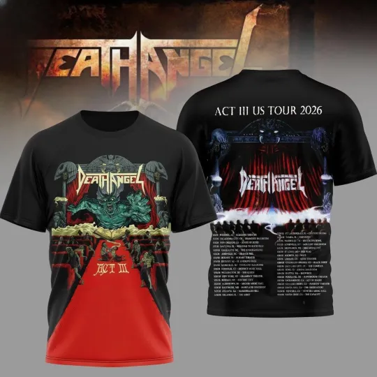 Discover DeathAngel ACT III Us Tour 2026 T-Shirt